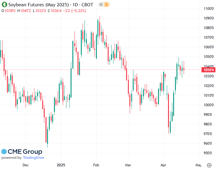 20250418 - CME Soybean Mai 2025 s